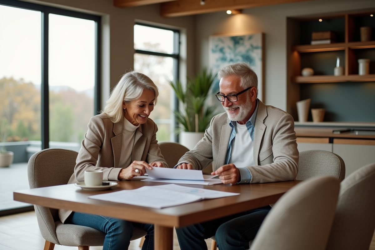 Couple souriant lors d
