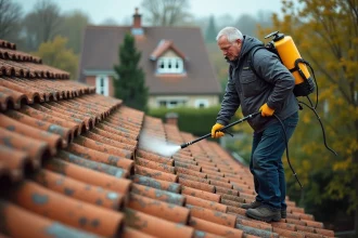 Toit protégé par un hydrofuge pour une meilleure durabilité